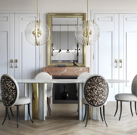 luxury dining room parisian eclectic style koket