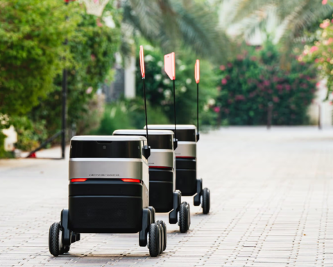 Prepare to respond to a Dubai delivery robot, which may be on its way to deliver your purchases.