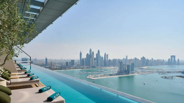 Pool parties are widespread in Dubai, thanks to the year-round weather and opulent hotels, but none quite equal the attraction of AURA Skypools.